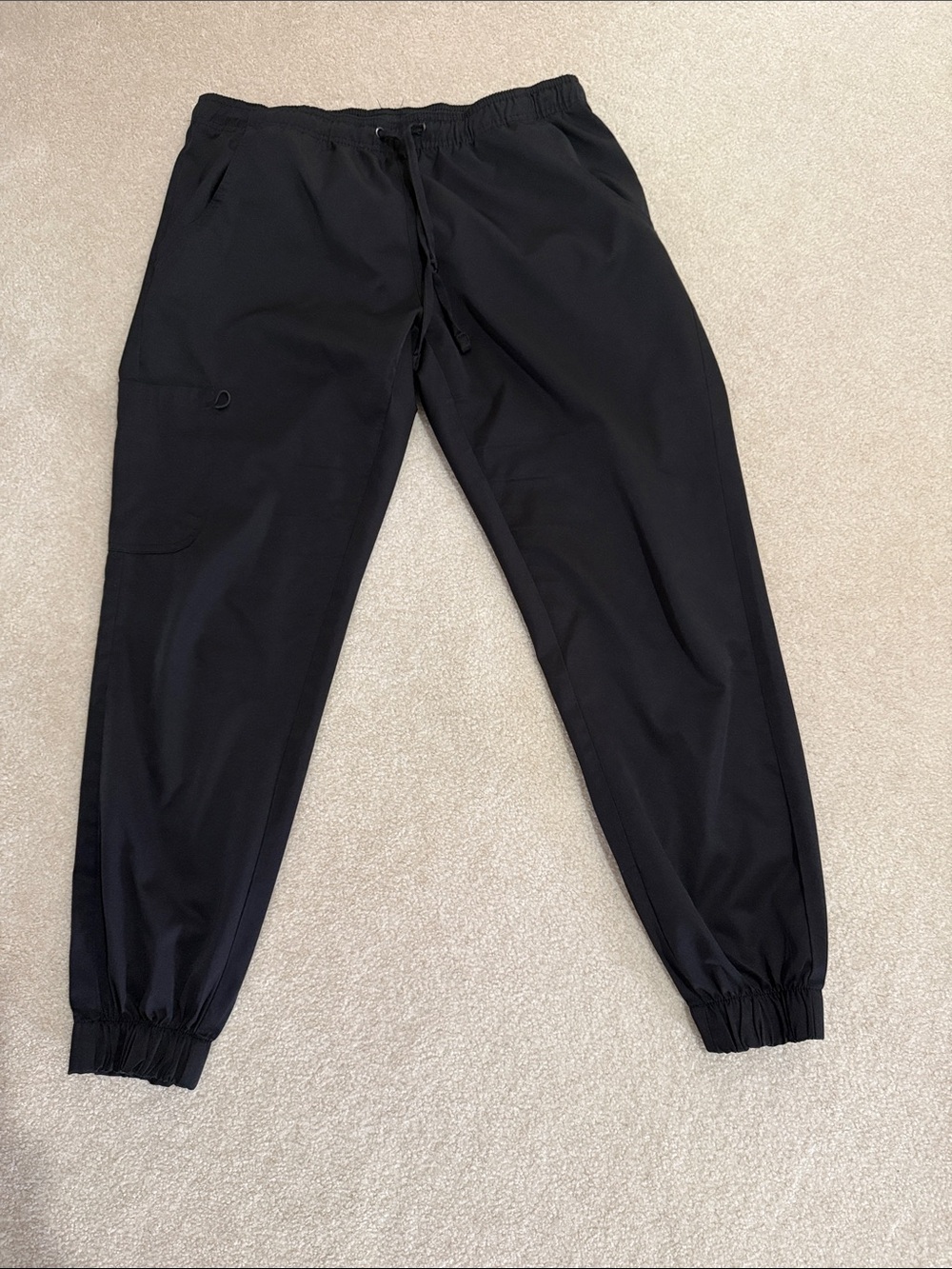 Classic Black Women's Jogger Pants with Elastic Cuffs